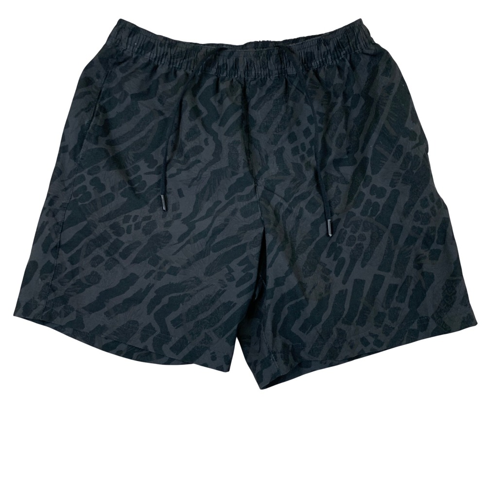 Chubbies Men Ultimate Training Shorts Black Abstract Pineapple Liner 7" Inseam M
